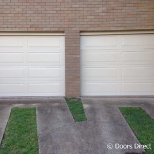 Gliderol Sectional doors, Hampton design, Paperbark colour 2