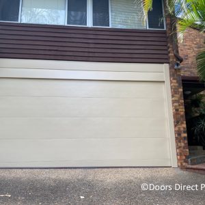 Paperbark Madison Sectional Door with Matching Steel Work