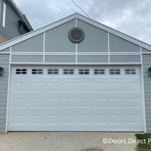 Sectional Door Oxford Dover White County Clear Windows Hinged Taper Panel #9914