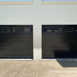 Sectional Doors Night Sky Black Tuscan with Oxford County Clear Windows #11042