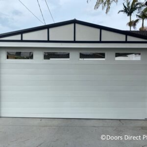 14260 Tuscan bottom panels & hampton top panel sectional with taper Dover White